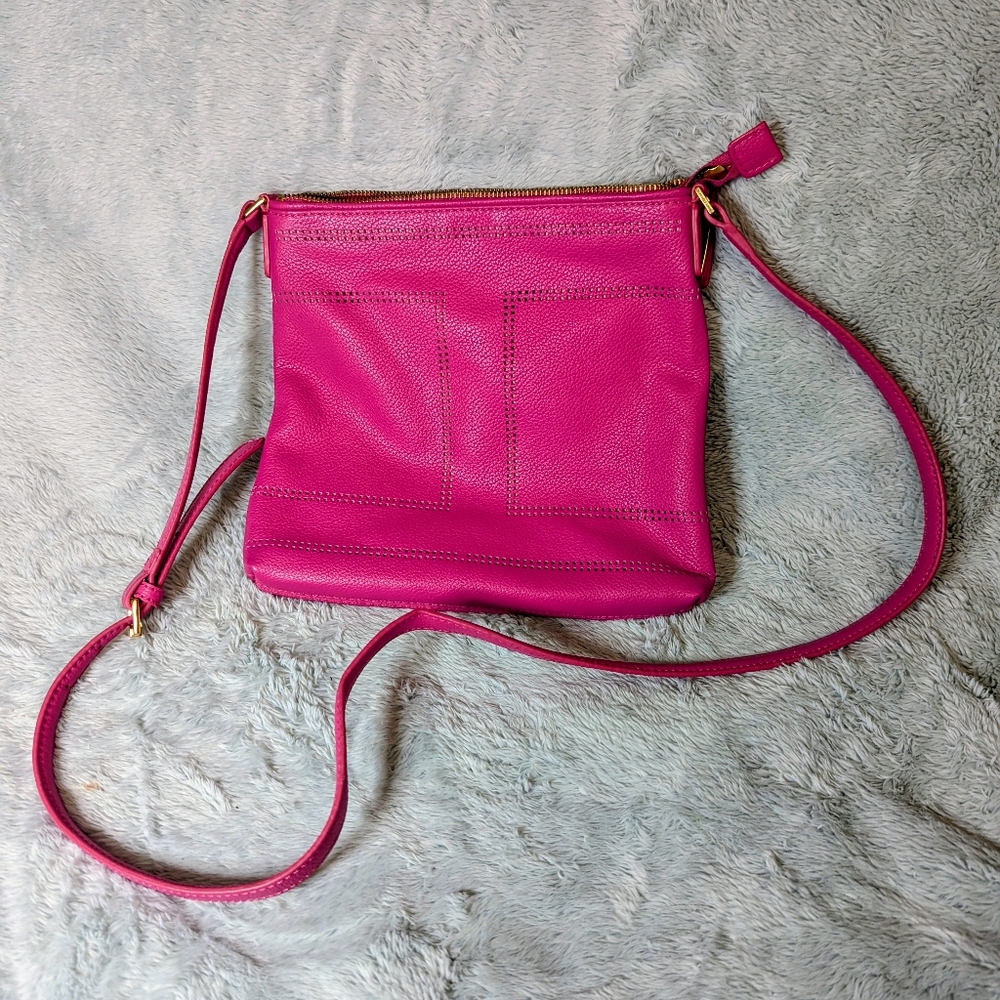 Isaac Mizrahi Kay Perforated Cross Body Bag